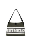 Balmain Black Cotton Shoulder Bag