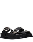 Jil Sander Black Leather Slippers