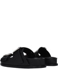 Jil Sander Black Leather Slippers