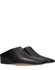 Jil Sander Black Leather Slippers