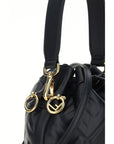 Fendi Black Calf Leather Bos Taurus Backet Bag