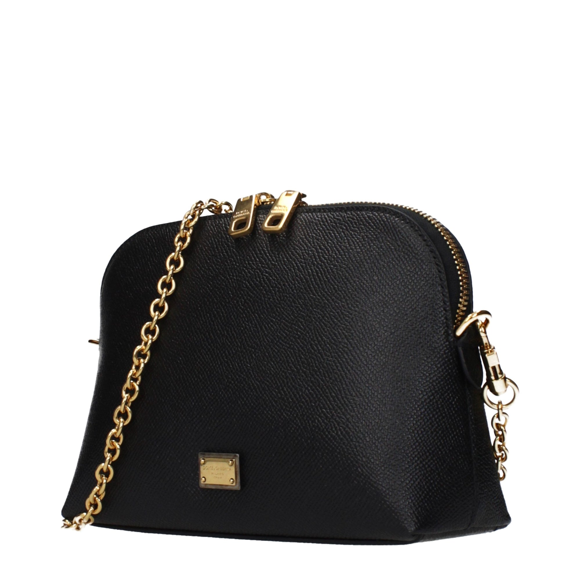 Dolce &amp; Gabbana Black Leather Shoulder Bag