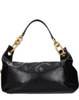 Balmain Black Leather Shoulder Bag