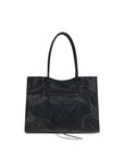 Balenciaga Black Lamb Ovis Aries Aries Shoulder Bag