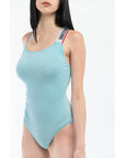 Moschino Blue Cotton Bodysuit