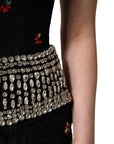 Dolce & Gabbana Black Sequin Embellished Sheath Mini Dress