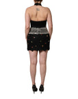 Dolce & Gabbana Black Sequin Embellished Sheath Mini Dress