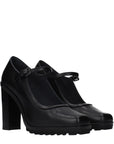 Max Mara Black Leather High Heel Pumps