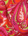 Dolce & Gabbana Red Paisley Floral Print Sheath Midi Dress