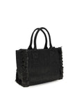 PINKO Black Raffia Shoulder Bag