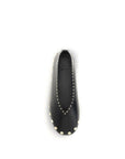 Ganni Black Polyurethane Ballet Flats