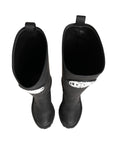 Dolce & Gabbana Black Rubberised Leather High Boots Shoes