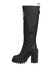 Dolce & Gabbana Black Rubberised Leather High Boots Shoes