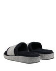Dolce & Gabbana Black Crystal Embellished Platform Slides Shoes