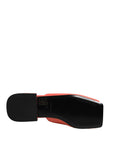 Dolce & Gabbana Orange DG Logo Leather Flats Sandals Shoes