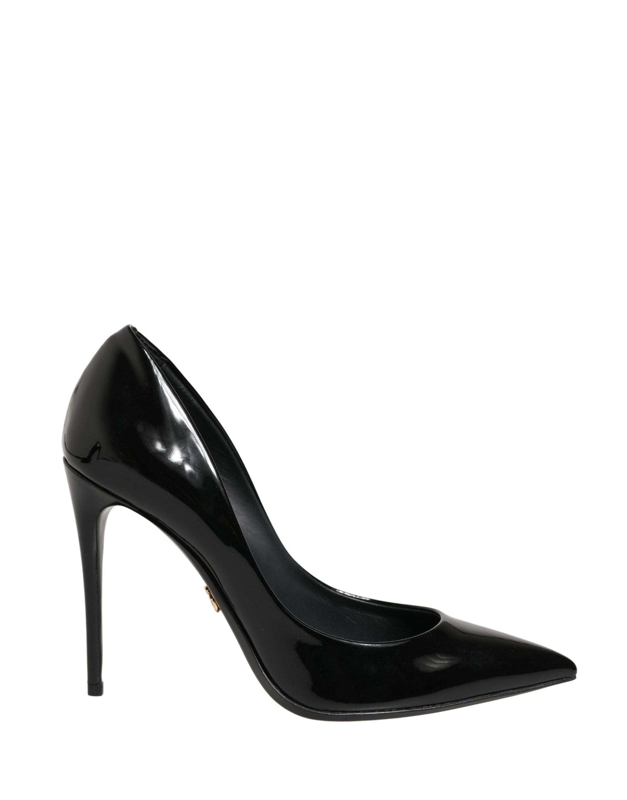 Dolce &amp; Gabbana Black Calf Leather Stiletto Heels Pumps Shoes