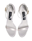 Dolce & Gabbana White Platform Ankle Strap Sandals Shoes