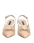 Dolce & Gabbana Beige Lori Mesh Leather Slingback Sandals Shoes