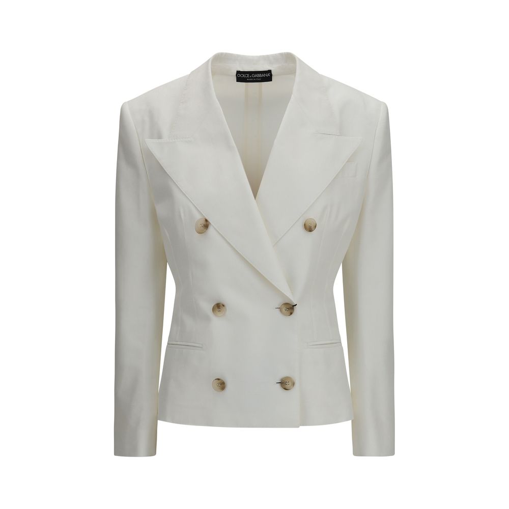 Dolce &amp; Gabbana White Cotton Blazer