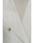 Dolce & Gabbana White Cotton Blazer