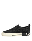 Dolce & Gabbana Black Quilted Slip On Low Top Sneakers Shoes