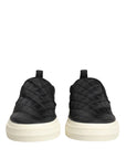 Dolce & Gabbana Black Quilted Slip On Low Top Sneakers Shoes