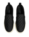 Dolce & Gabbana Black Quilted Slip On Low Top Sneakers Shoes