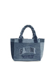 Ganni Blue Cotton Shoulder Bag