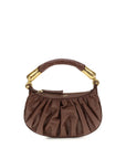 Balmain Brown Calf Leather Bos Taurus Shoulder Bag
