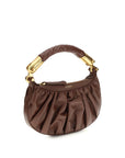 Balmain Brown Calf Leather Bos Taurus Shoulder Bag