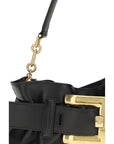 Balmain Black Calf Leather Bos Taurus Shoulder Bag
