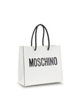 Moschino White Calf Leather Bos Taurus Handbag
