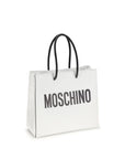 Moschino White Calf Leather Bos Taurus Handbag
