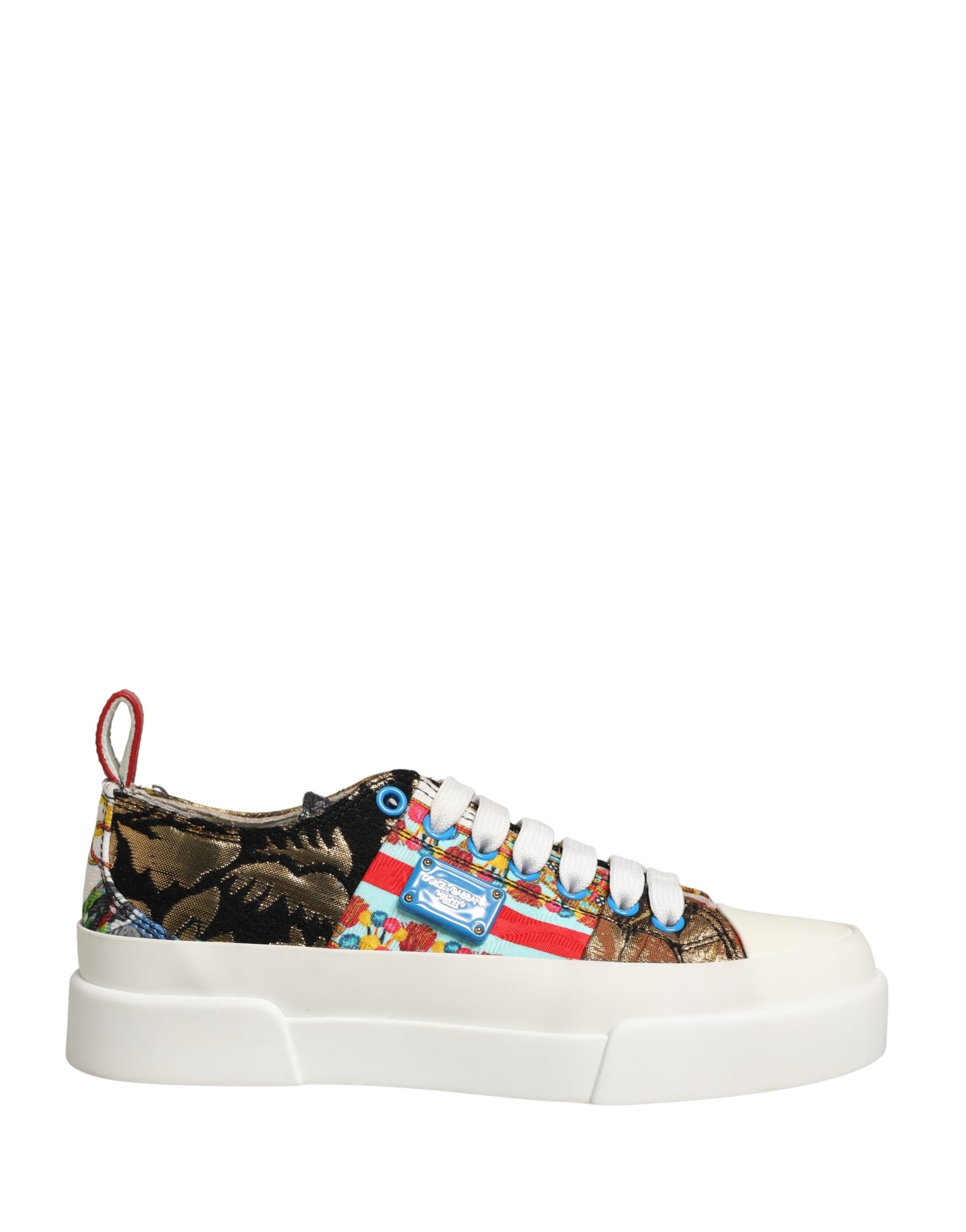 Dolce &amp; Gabbana Multicolor Patchwork Low Top Sneakers Shoes