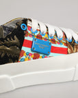 Dolce & Gabbana Multicolor Patchwork Low Top Sneakers Shoes