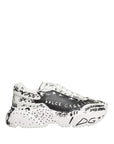 Dolce & Gabbana White Daymaster Graffiti Low Top Sneakers Shoes