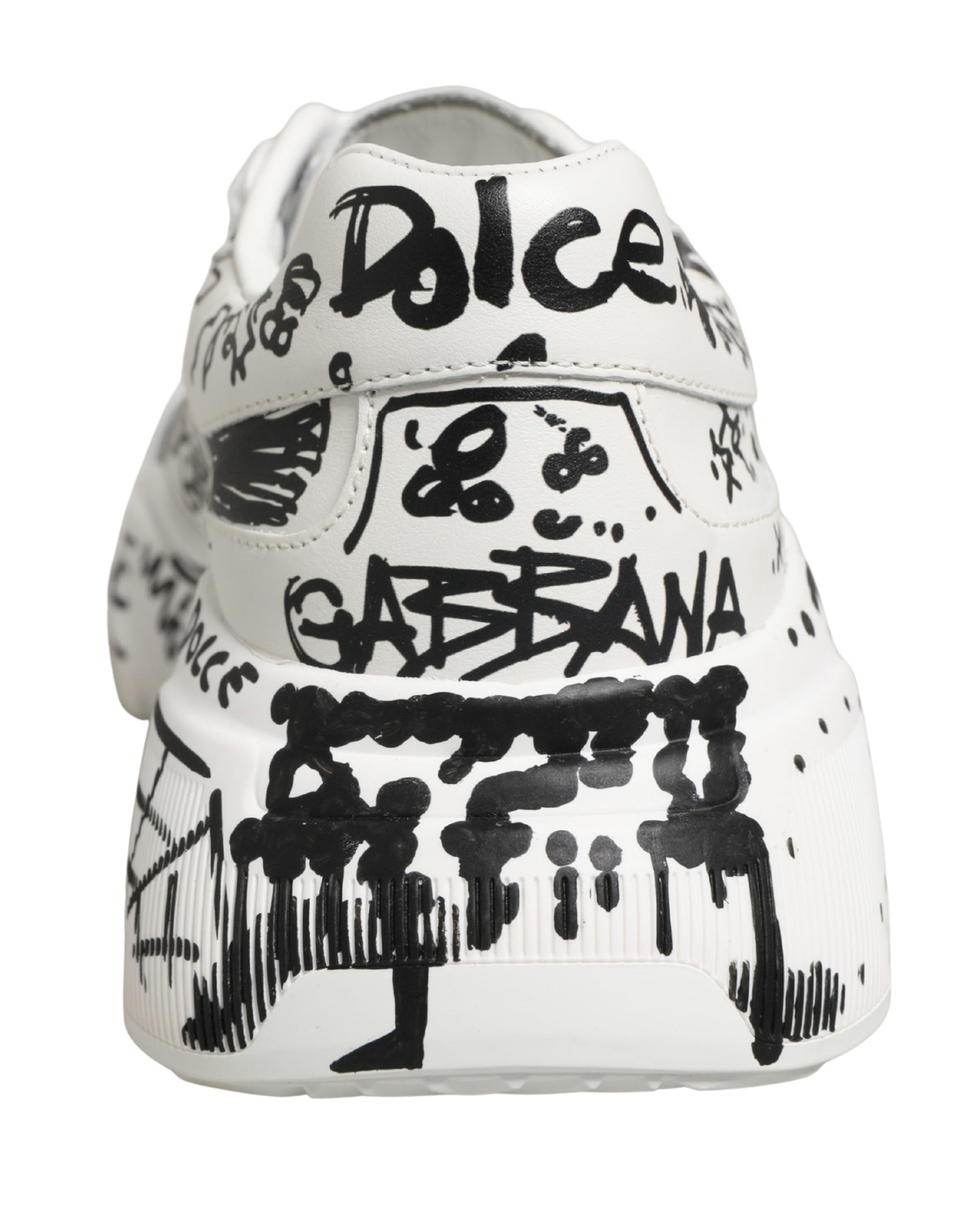 Dolce &amp; Gabbana White Daymaster Graffiti Low Top Sneakers Shoes