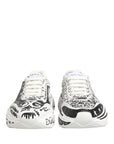 Dolce & Gabbana White Daymaster Graffiti Low Top Sneakers Shoes