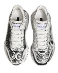 Dolce & Gabbana White Daymaster Graffiti Low Top Sneakers Shoes