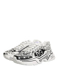 Dolce & Gabbana White Daymaster Graffiti Low Top Sneakers Shoes
