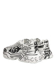 Dolce & Gabbana White Daymaster Graffiti Low Top Sneakers Shoes