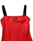 Dolce & Gabbana Red Nylon Blend Cady Sleeveless Mini Dress