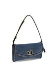 Valentino Garavani Blue Cotton Shoulder Bag