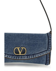Valentino Garavani Blue Cotton Shoulder Bag