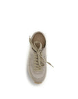 Balmain Beige Cotton Athletic Sneakers