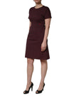 Dolce & Gabbana Red Black Checkered ShortSleeve Sheath Dress