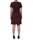 Dolce & Gabbana Red Black Checkered ShortSleeve Sheath Dress