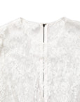 Dolce & Gabbana White Lace Top Embellished Black Skirt Dress