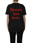 Dsquared² Black Chain Embellished Cotton Short Sleeve T-shirt