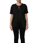 Dsquared² Black Chain Embellished Cotton Short Sleeve T-shirt
